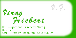 virag friebert business card